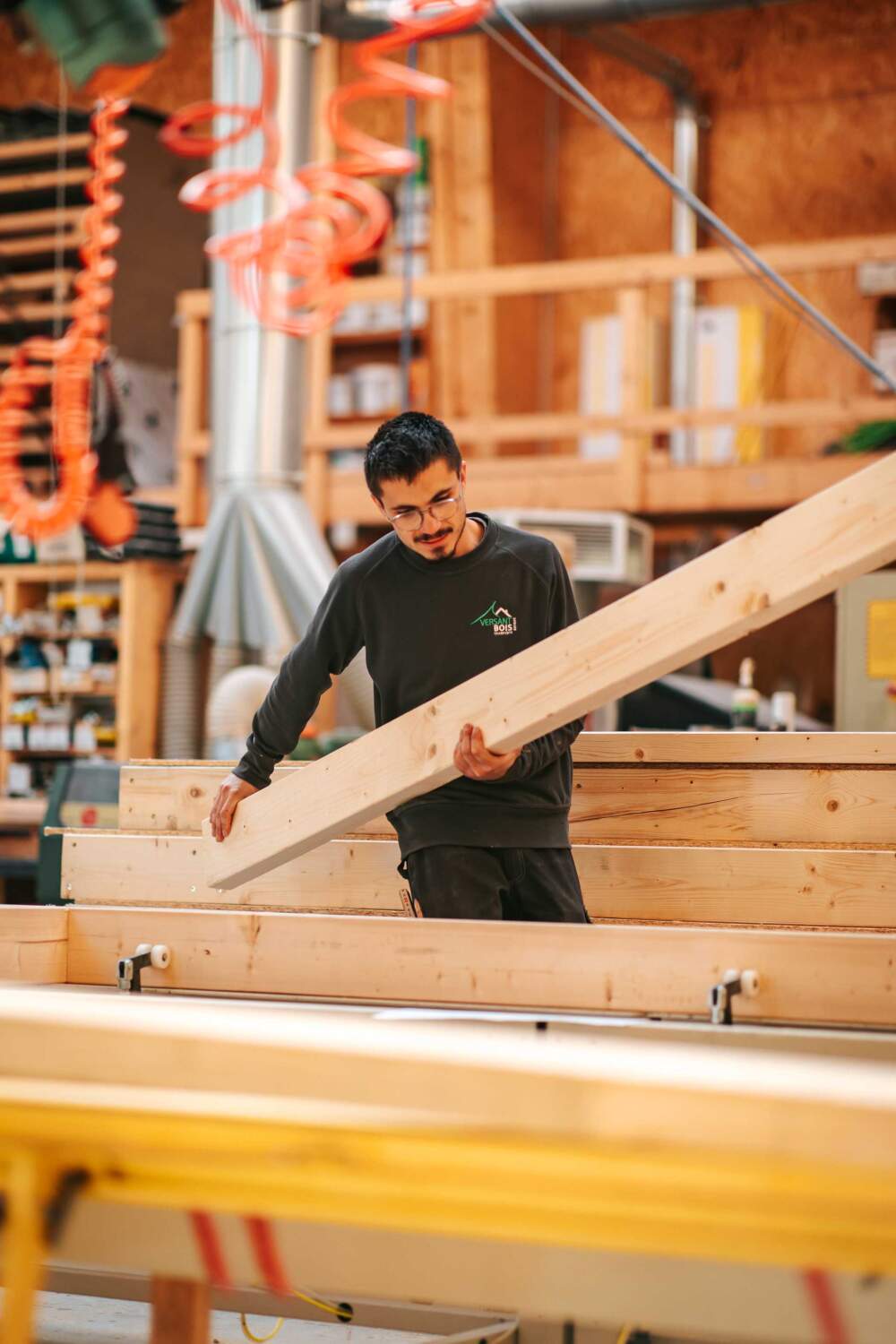 Atelier de production de l'entreprise Versant Bois Charpente